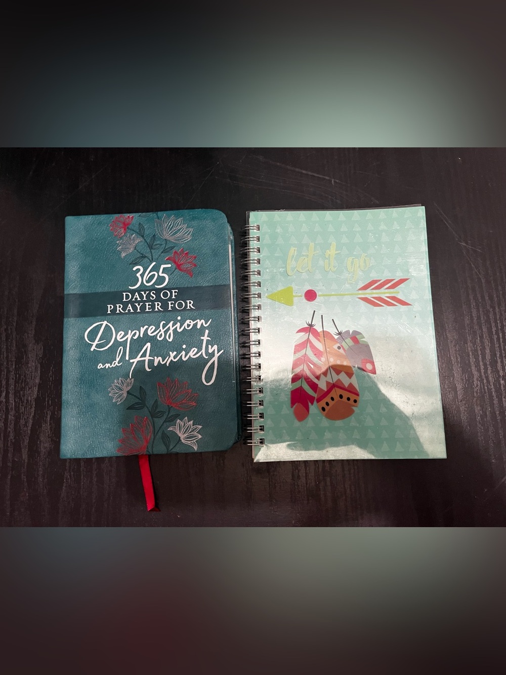 Let It Go Teal Spiral Notebook and Teal Prayer Journal - Pack